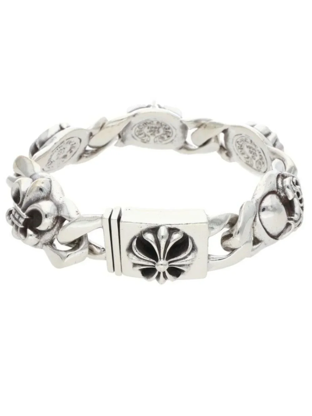 Chrome Hearts Multi Link Vintage Silver Bracelet